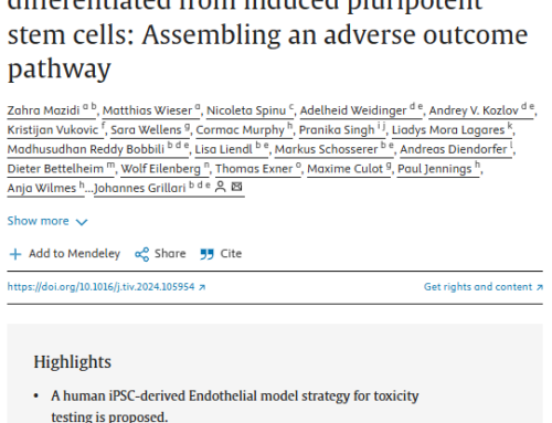 Recently published article on Cyclosporin A toxicity on endothelial cell